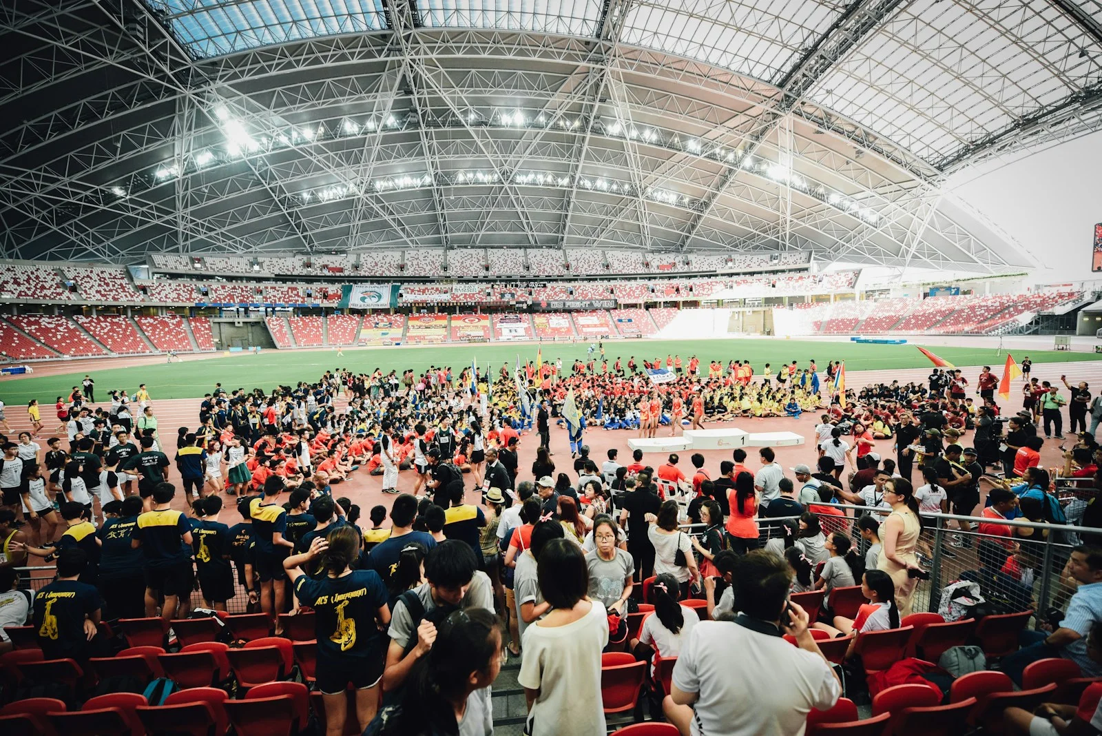 Rassemblement sportif dans un stade à Singapour — photo d’illustration